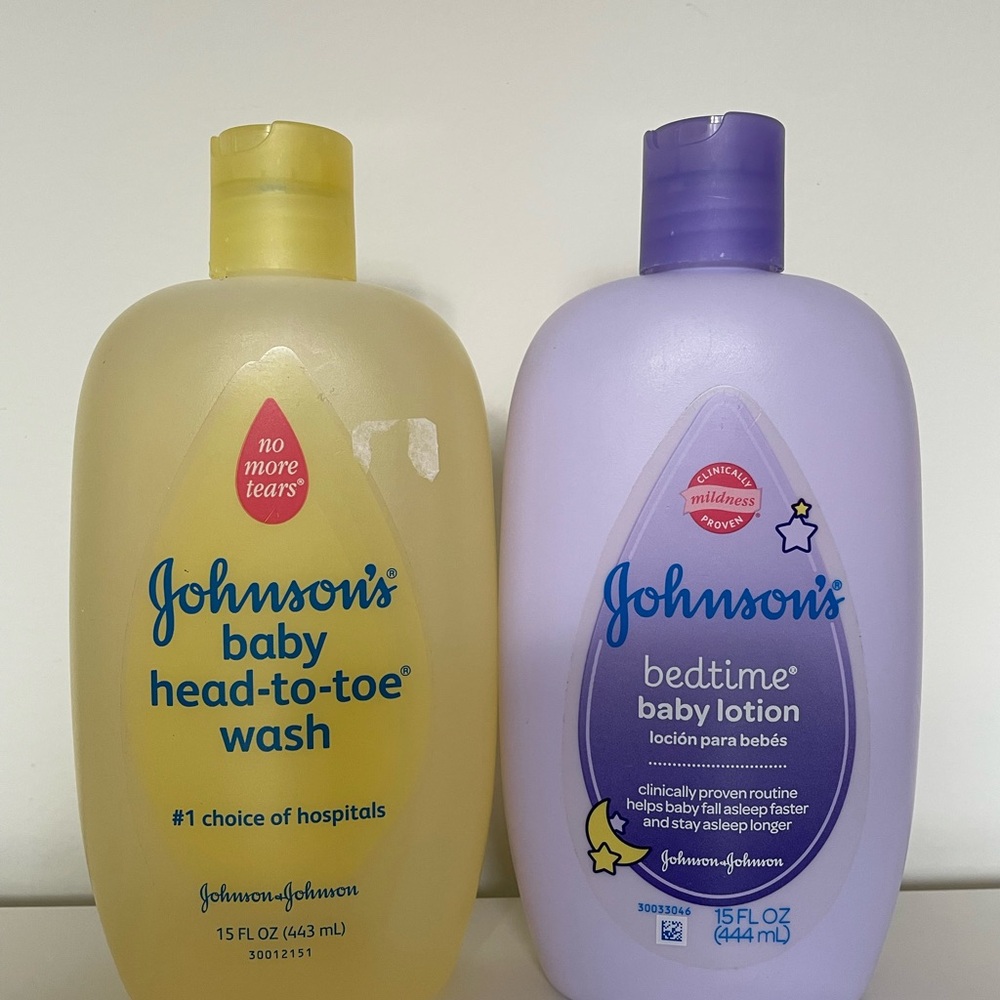 NWT Original Johnson's Baby Head-to-Toe Wash& Bedtime Baby Lotion Set -Full Size